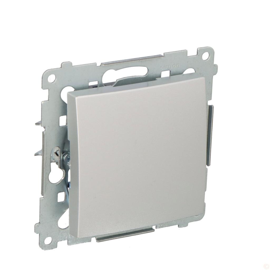 Single-pole switch 16AX, matte silver Simon54