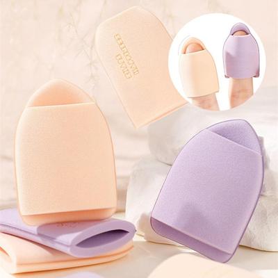 2 Pcs Finger Cot Powder Puff for Wet and Dry Use, Powder-free Air Cushion Liquid Foundation Concealer Finger Makeup Egg, Mild Texture, Hypoallergenic