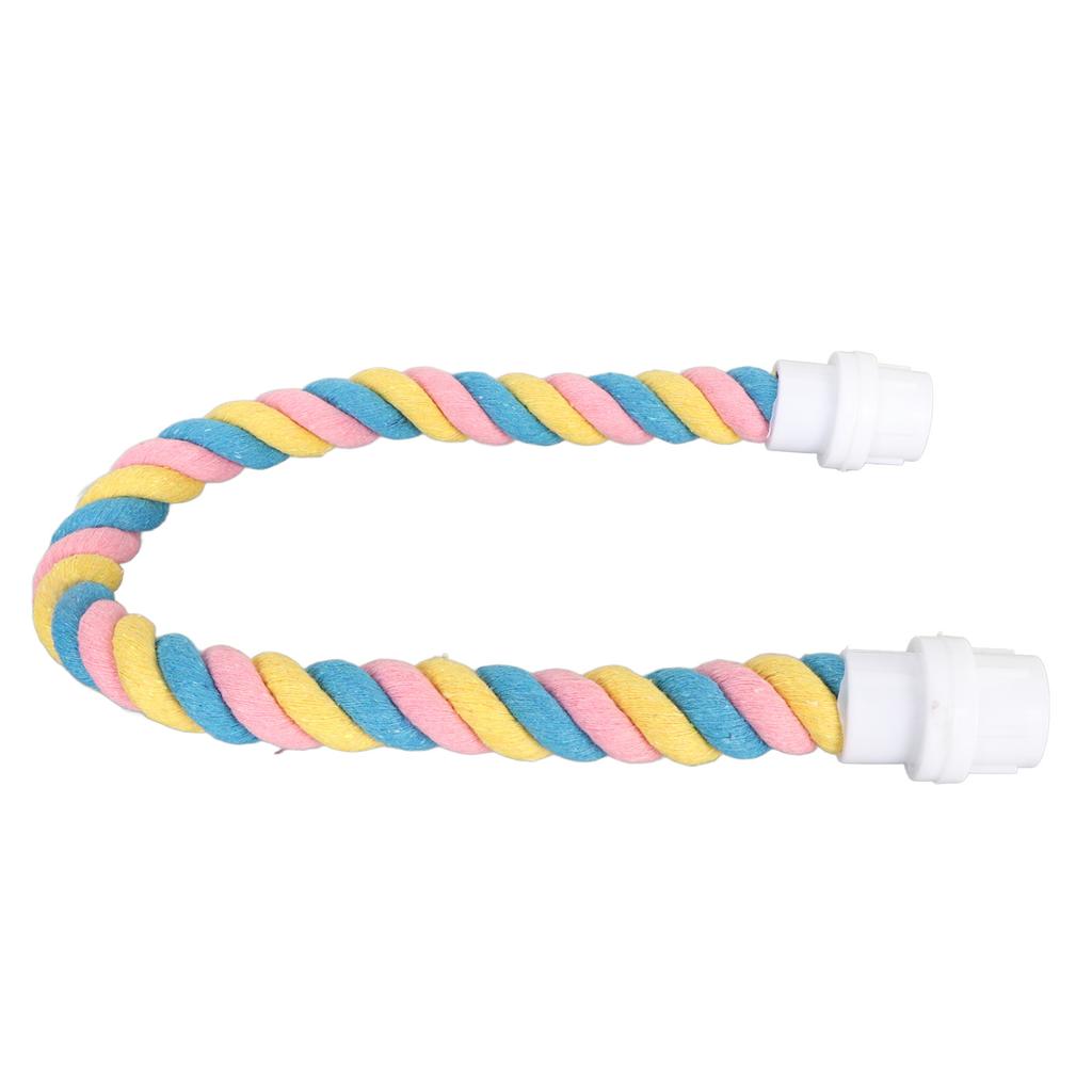 Bird Rope Perch Colorful Flexible Cotton Swing Climbing Standing Toy for Cockatiels Parakeets
