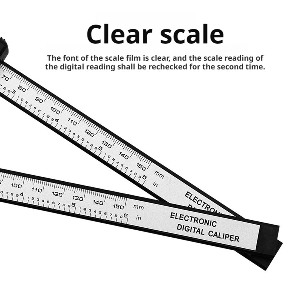 0 to 150mm Plastic Vernier Caliper Digital Display Caliper Student Vernier Ruler Gauge Micrometer Measuring Tool Digital Ruler