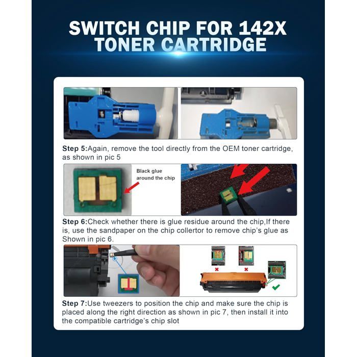 142A W1420A 142X W1420X Cartouche de Toner Compatible pour HP 142A W1420A 142X pour HP Laserjet MFP MFP M110 1-Pack Pas de Puce