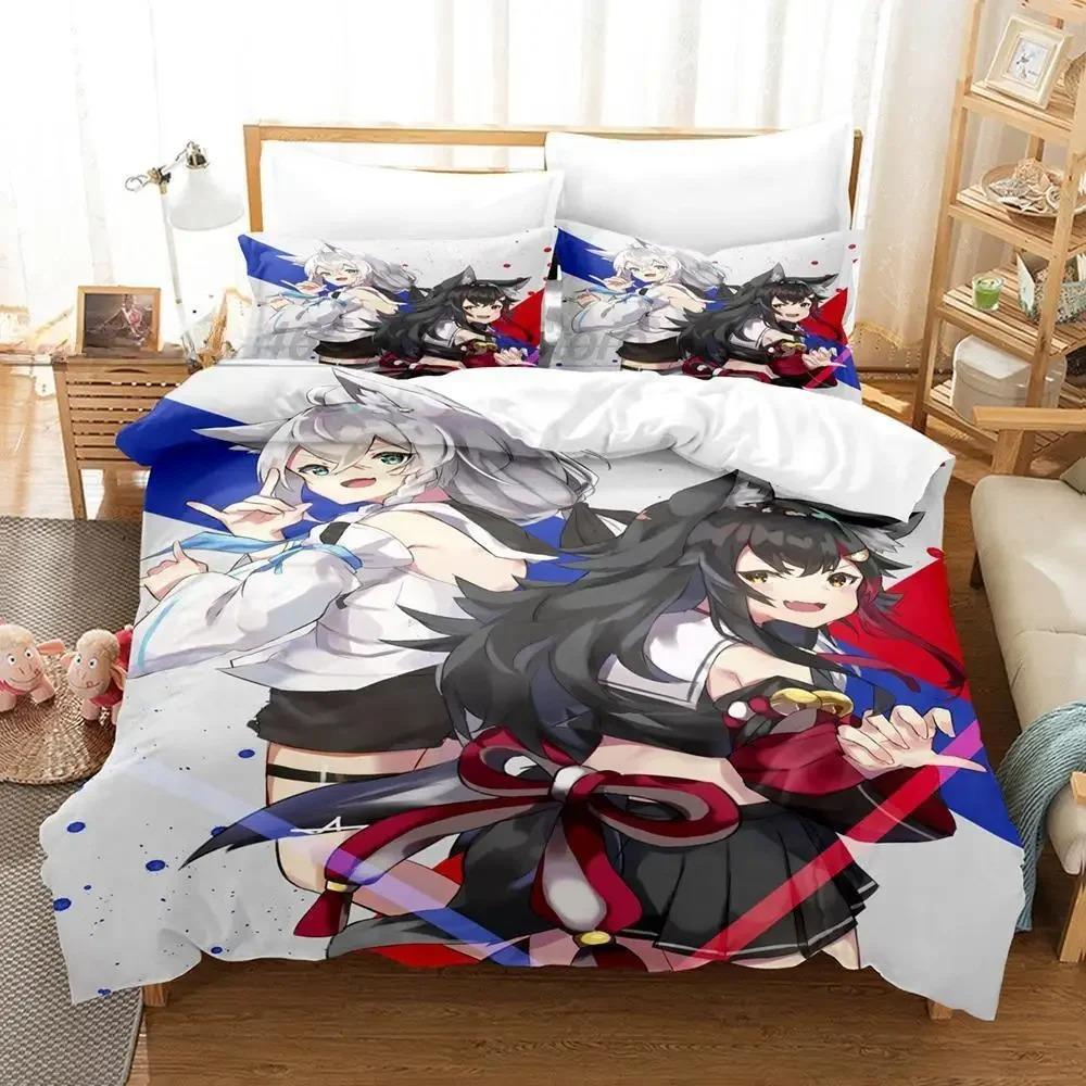 3D Tisk Anime Kawaii Dívky Ōokami Mio Ložní Sada Jednolůžko Dvojlůžko Plná Queen King Size Sada na Postel Dospělý Dítě Ložnice Sady Povlečení