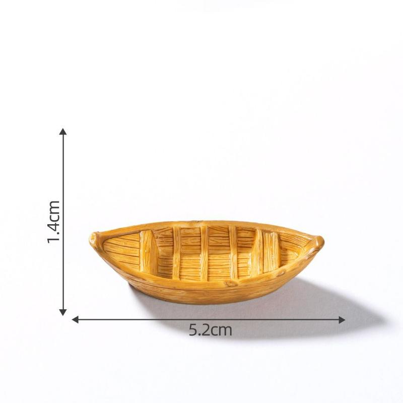Mini Simulation Floating Boat Model Figurine Micro-landscape for Fish Tank Bonsai Landscaping DIY Decoration Aquarium Accessory
