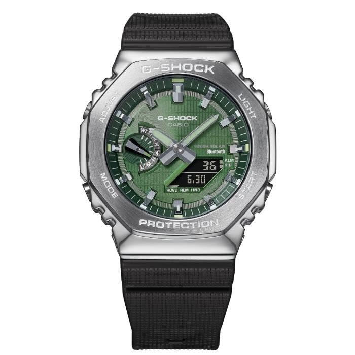 Casio Smartphone Link Solar Watch Black Overseas Model G-SHOCK G-STEEL Analog-Digital GBM-2100A-1A3 Men's [Used]