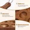 30 Hole Deviled Egg Platter Wood Deviled Egg Holder with Handle Multi-role Cutting Board Reversible Egg Tray Kitchen Accessories