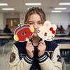 4Pcs Small Hand Fans Portable Summer Handheld Fan Cute Animal Manual Fan for Travel Commuting Outdoor Walking Fun Photo Prop