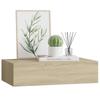 Vidaxl Półka Ścienna Z Szufladą, Kolor Dębu, 40 X 23,5 X 10 Cm, Mdf