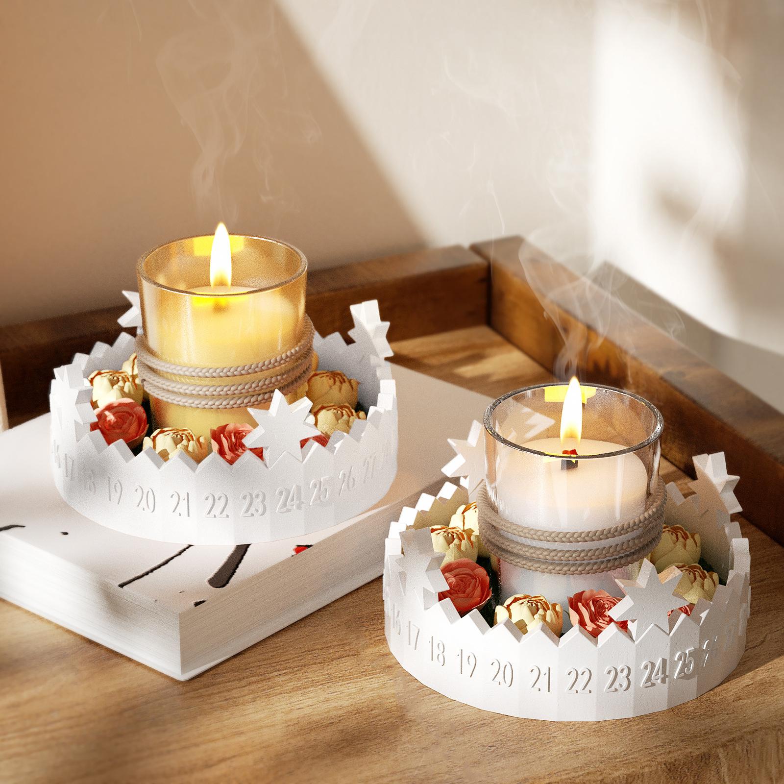 Christmas Silicone Advent Wreath Casting Mould Advent Wreath 1-31 Casting Mould for DIY Crafting Resin Art Plaster China Mainland