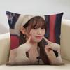 Jang Won-young Cushion Cover Household Decoration Linen Sofa Cushion Cover: Skin-Friendly & Breathable with Invisible Zipper