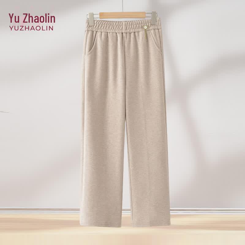 YUZHAOLIN Women s 2026 Summer High-Waist Straight-Leg Casual Pants XL