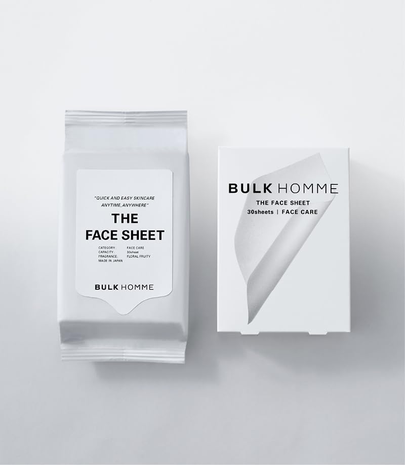 BULK HOMME Face Sheets for Men, 30 sheets