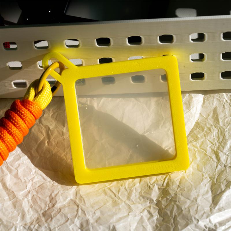 Blank Photo Frame Keychain Candy-Colored Photo Frame Keyring Insert Photo Split Key Pendant Diy Key Holder A4