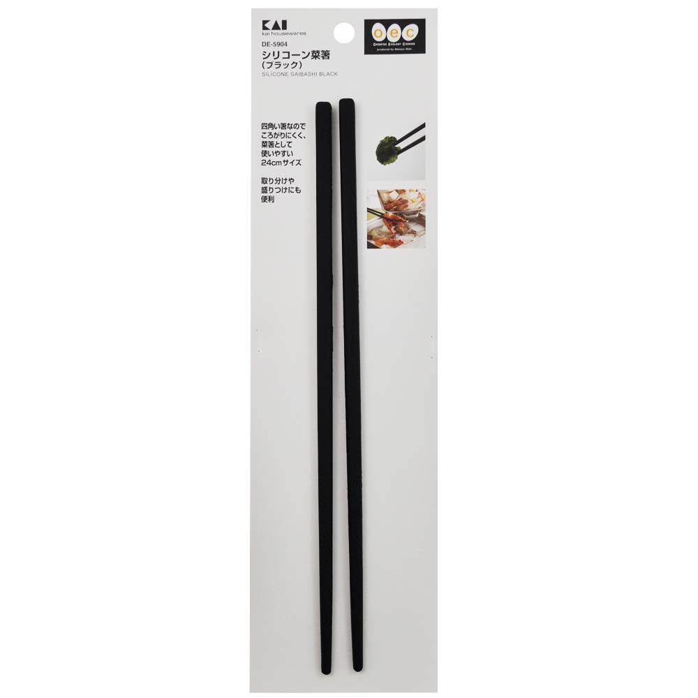 Kai Silicone O.E.C. Chopsticks, Black, 1010-011313
