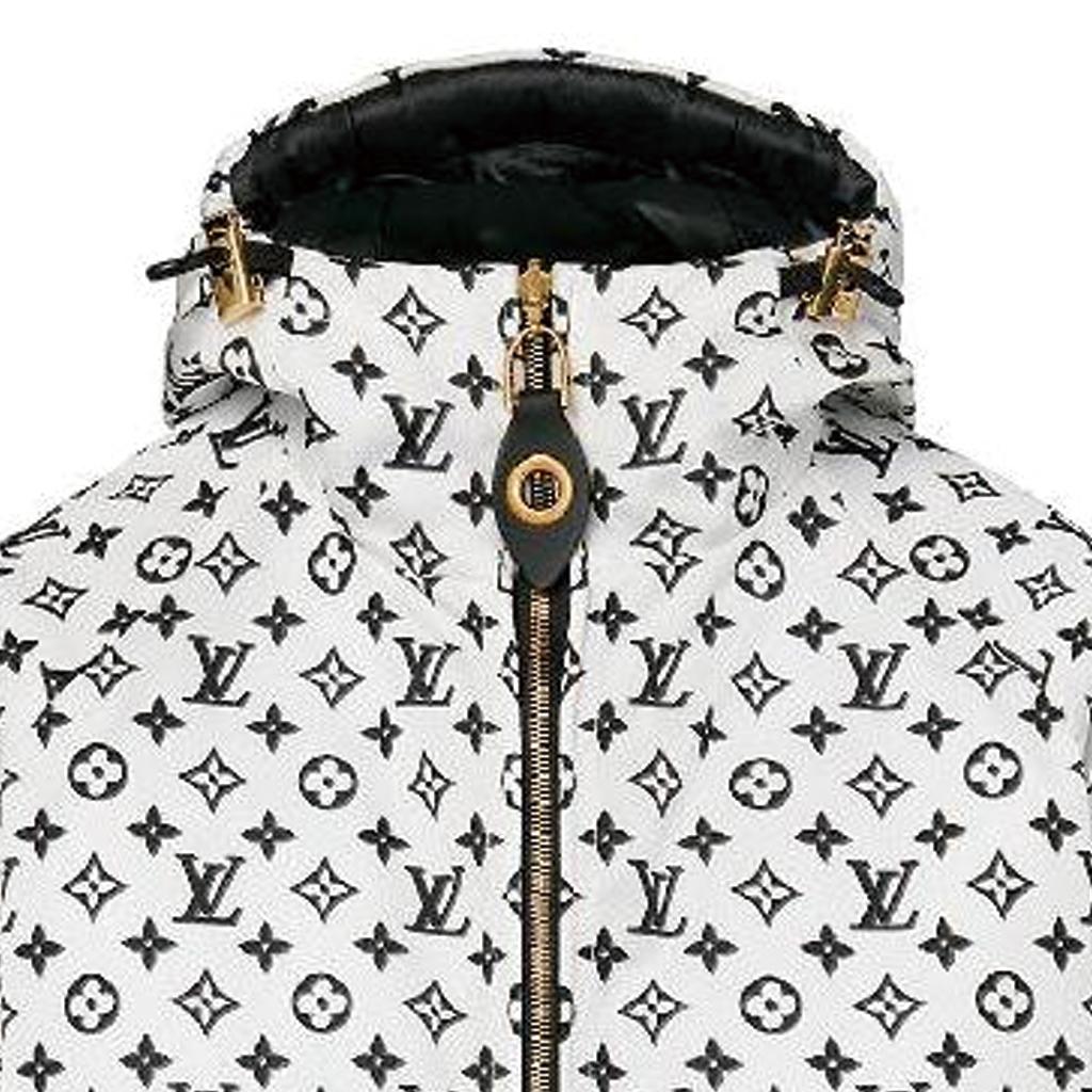 LOUIS VUITTON Reversible Pinstripe Nylon Hooded Jacket 1ABR9A