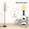LED Floor Lamp With 3 Color 9w E27 Light Bulb 220V Linen Lampshade Foot Switch Floor Light For Bedroom Living Room Office Decor