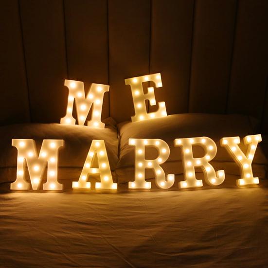 LED Letter Light Switch Design Waterproof Plastic Alphabet Letter Night Light Lamp for Party Club Bar