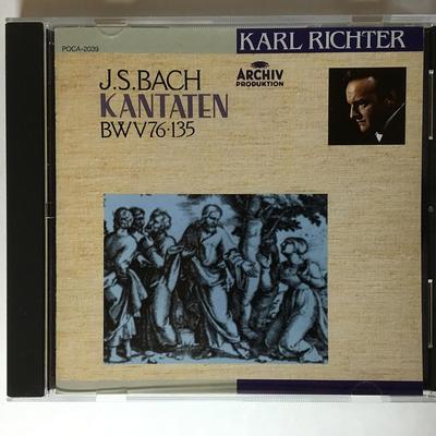 CD BACH, JOHANN SEBASTIAN - Kantaten Bwv76.135 Karl Richter / M POCA2039 Japan ObiClassical Used