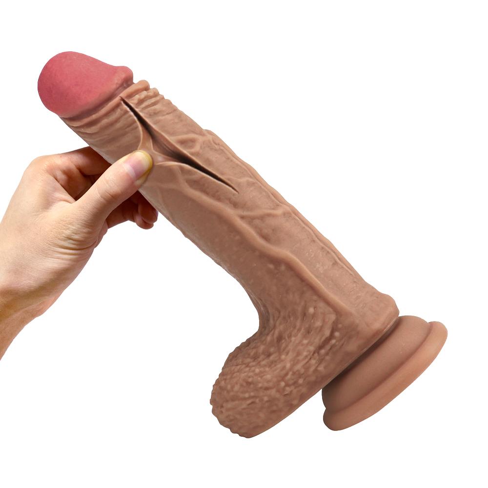 Realistický pocit pokožky Penis Měkký Sexy Obrovské Dildo Dámské masturbátory Dvouvrstvá silikonová přísavka Dilda pro ženy Big Dick