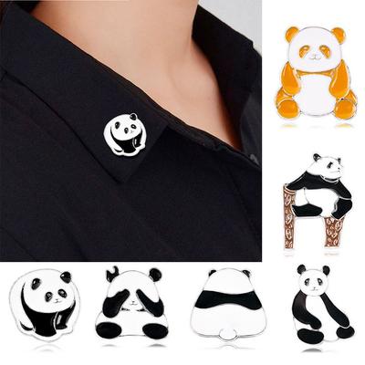 Clothes Accessories Clothes Pins Enamel Animal Brooch Personality Cartoon Panda Brooch  Boys