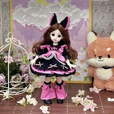 Attractive Eyes Princess Dress Up BJD Dolls Long Hair Princess Makeup Ball Joint Doll  Toddler