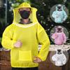 Anti Bee Suit Beekeeping Protective Hooded Jacket Veil Smock Breathable Mesh Protective Clothing Beekeeper Preventing Bee Bites