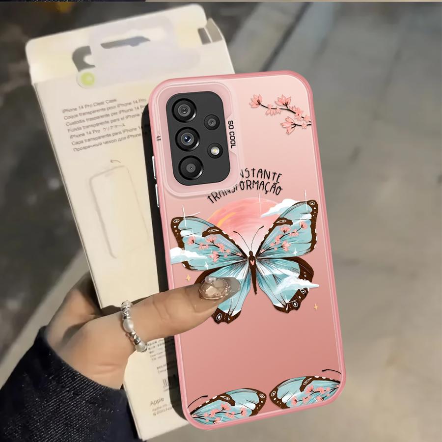 Case for Samsung Galaxy A10 A20 A71 A51 A52 A04 A05 A03 A56 A06 A07 A50 A72 A54 Back Phone Cover Creative Butterfly Art