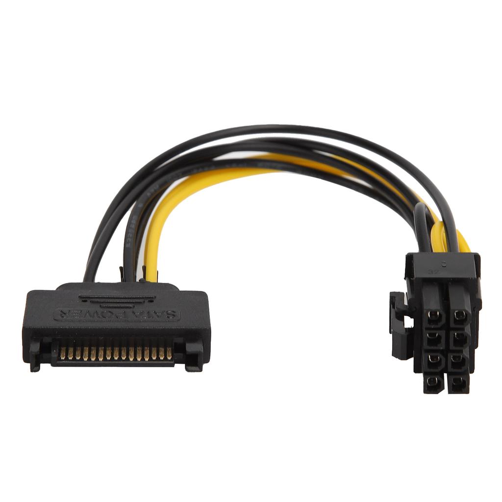 5Pcs 8Pin to 15Pin Adapter SATA Connector Extension Cable Graphics Hard Disk Power Supply