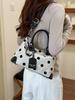 Women's 2026 Trendy Polka Dot Shoulder Bag - Large Capacity for Summer Fashion and Work Commute