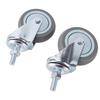 2PCS 3 Inch Swivel Casters Heavy Duty Silent Wheels 360 Degree Rotation for DIY Utility Cart Trolley M10x30mm 25kg Load