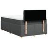 Box Spring Bed with Mattress Dark Gray 120 x 200 cm Fabric