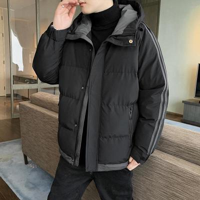 Chaqueta acolchada con capucha de invierno para hombre talla grande chaqueta acolchada de plumón para hombre joven gordo chaqueta acolchada cortavientos
