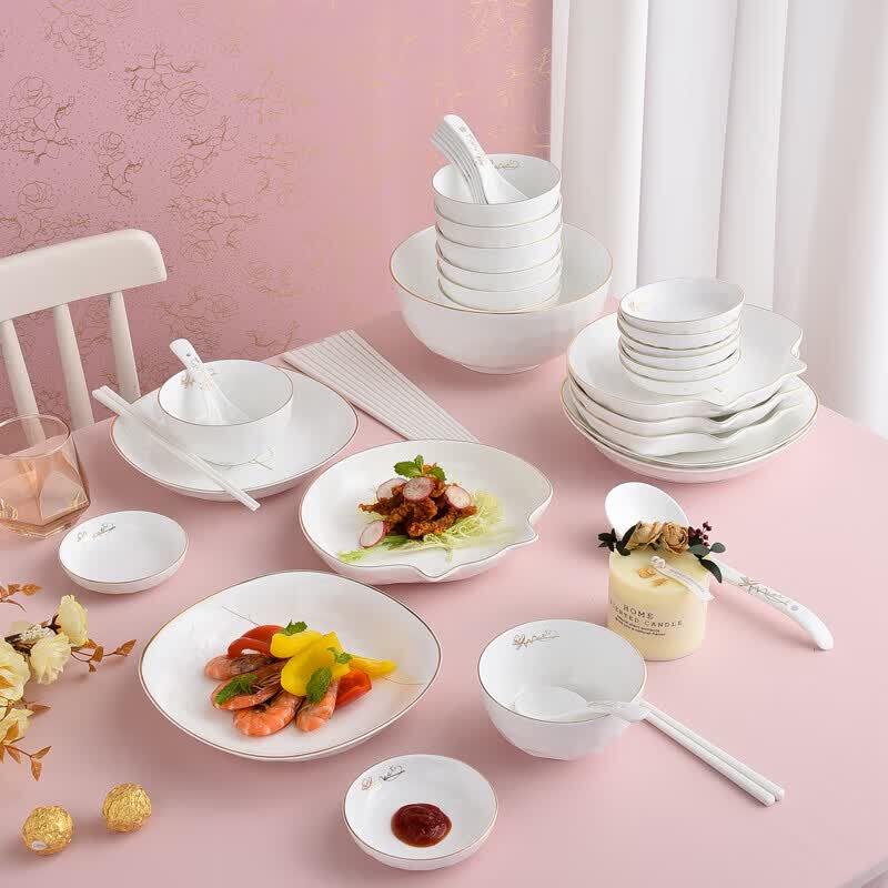 CODA Berlin Blossom 42-Piece Ceramic Dinnerware Set