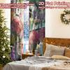 2pcs, 2D FLAT PRINTING Curtains (Without Rod) Garden Elegance Digital Printing On Holiday Curtains Semi-Sheer Curtains