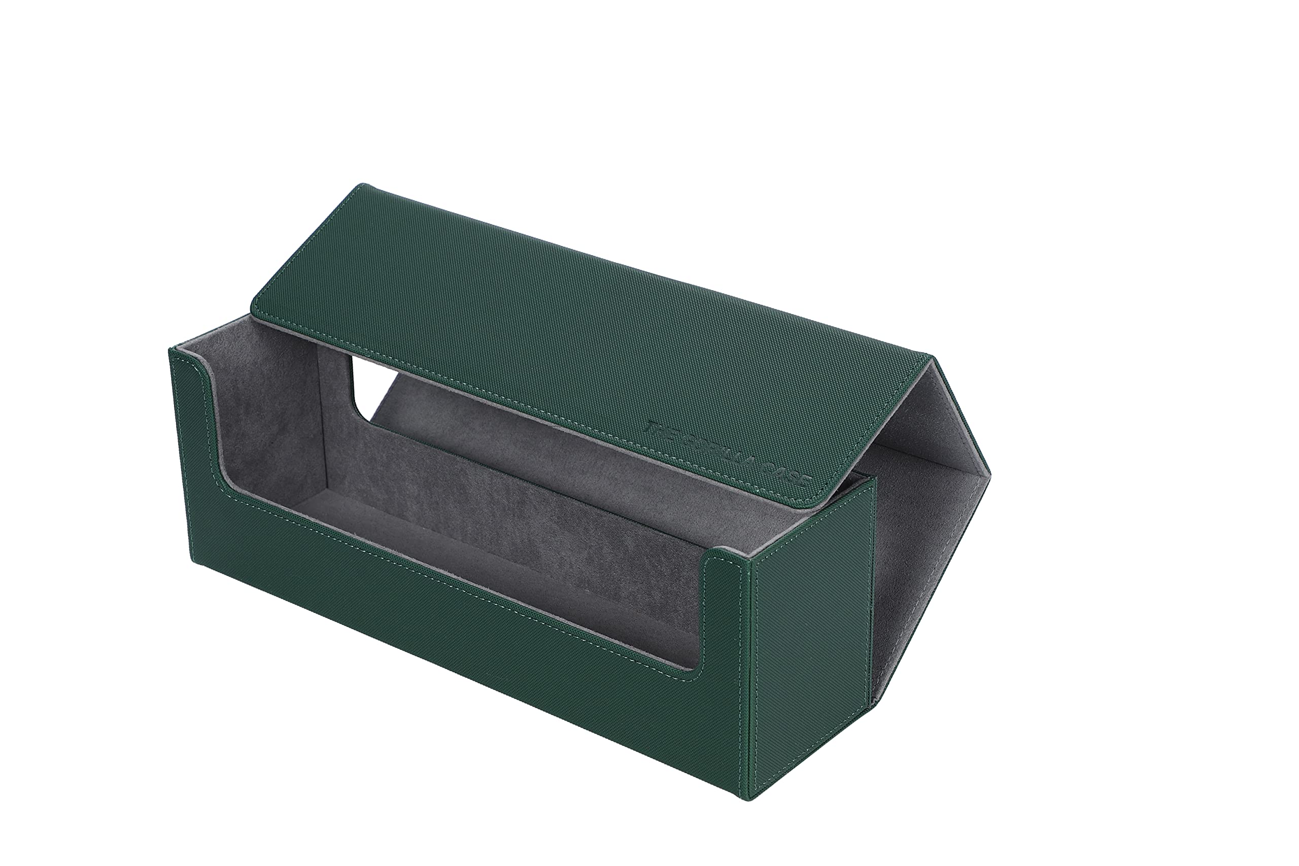 

THE GORILLA CASE Large Capacity Deck Case, PU Leather Storage Box, Holds Approximately 400 Decks (Moss Green)