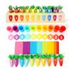 Montessori Carrot Counting & Color Matching Intelligence Box - Educational Toy for Early Childhood Development