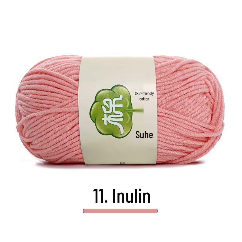 Combed Milk Cotton 5-Strand Yarn Pack for Hand-Knitted Scarves, Medium Thick, DIY Blanket Knitting, Crochet Material.