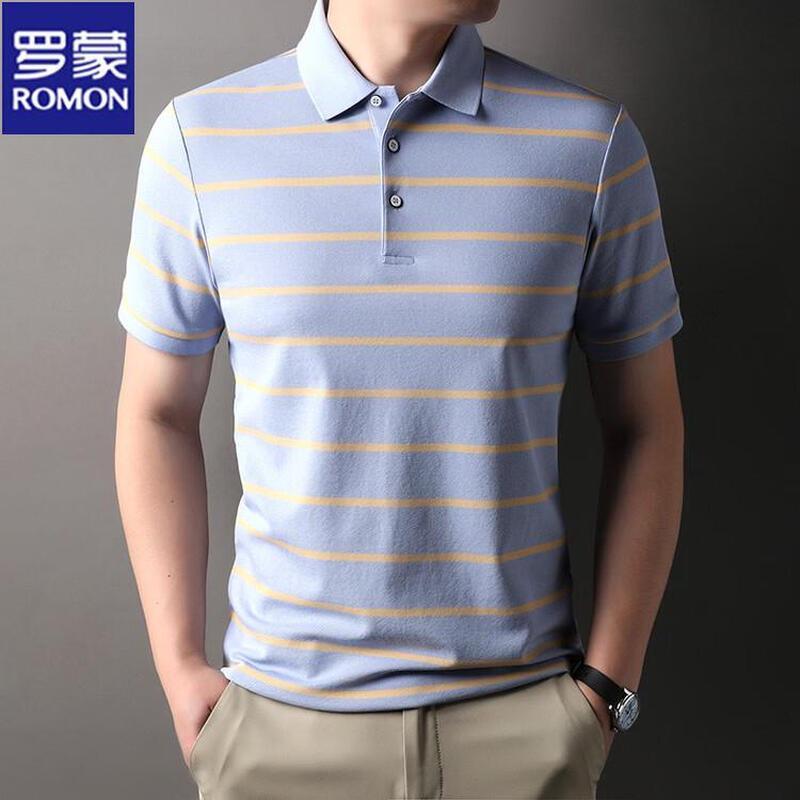 

ROMON Men s Cooling Stripe Polo Shirt XL