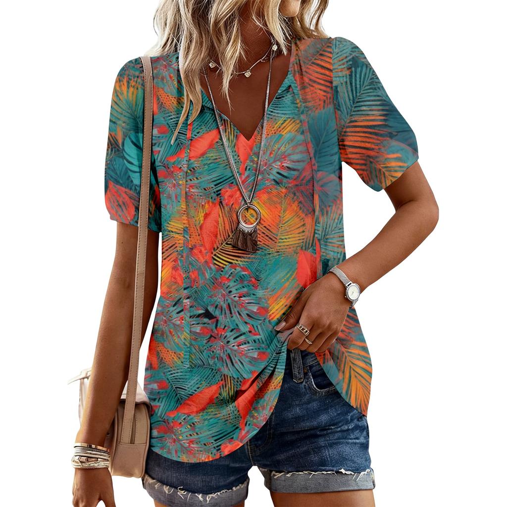 Women's Fashionable Casual Vintage Printed Top
