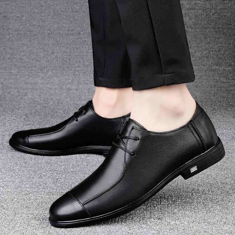 Scarpe in pelle casual da lavoro britanniche casual traspiranti suola morbida scarpe da sposo matrimonio moda