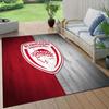 Olympiacos F.C. Flanellmuster Quadratischer Teppich, Läufer, Teppich für Wohnzimmer Schlafzimmer Sofa Spielzimmer Dekoration, Rutschfeste Fußmatte