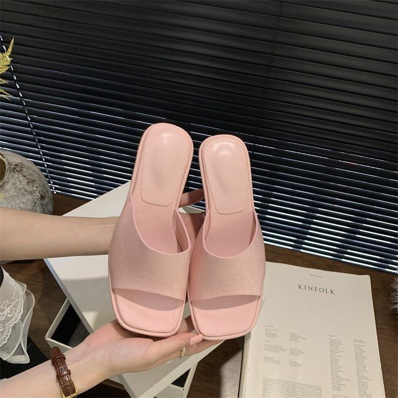 

Wedge heel slippers women wear new thick-soled muffin women s sandals fashion cool slippers high heels 40 розовый