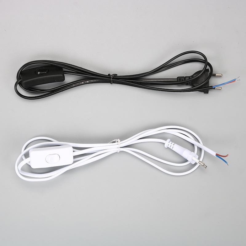 1.8m Table Lamp Cord with European Plug, LED Home Light Power Cord, Lighting Accessories