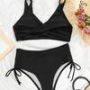 Seksikas suures suuruses naiste bikiinikomplekt, nööriga ujumistrikoo, ujumiskostüüm, naiste ujumiskostüüm