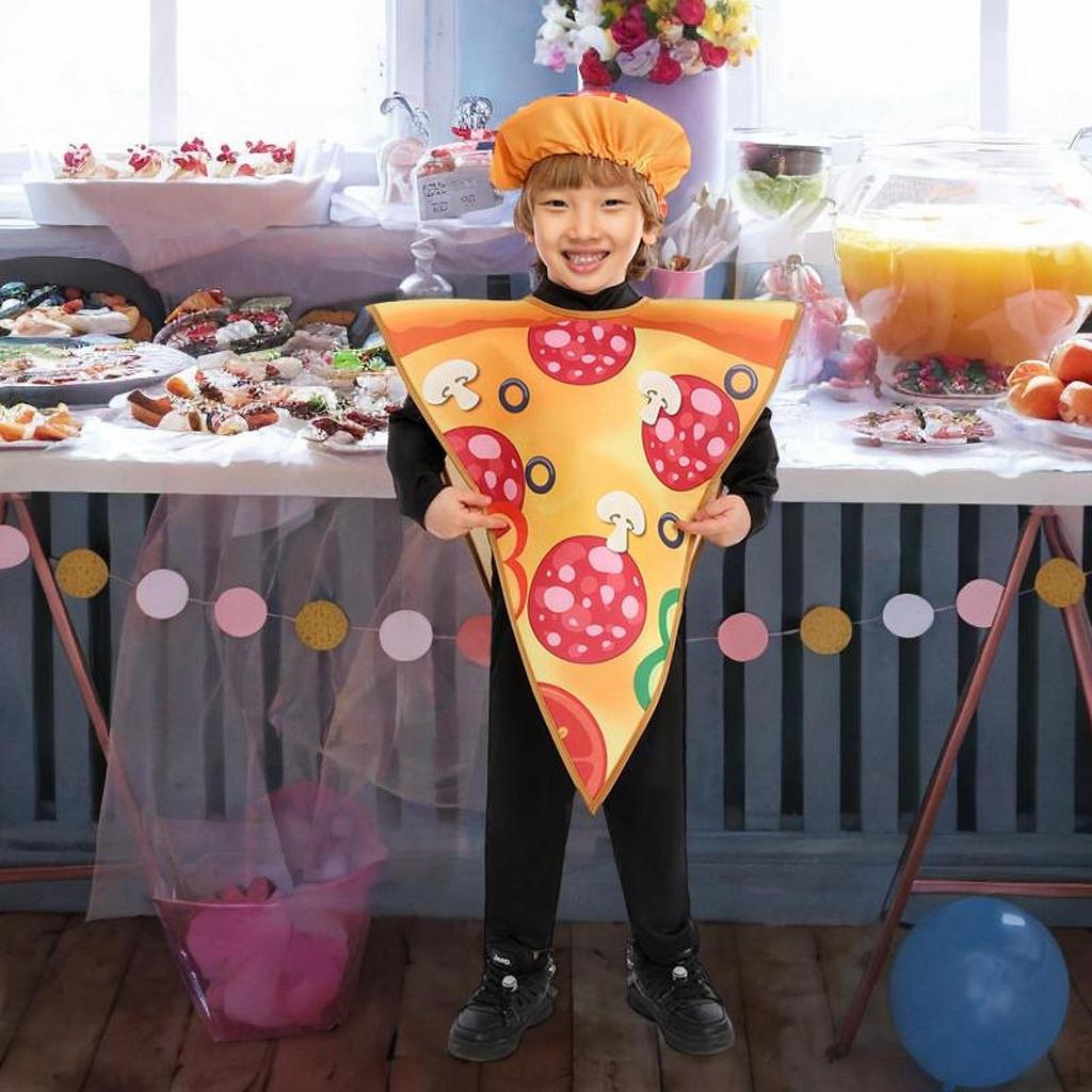 2-teiliges Kinder-Essen-Cosplay-Kostüm-Set, weich, lustig, Kostüm für Themenparty