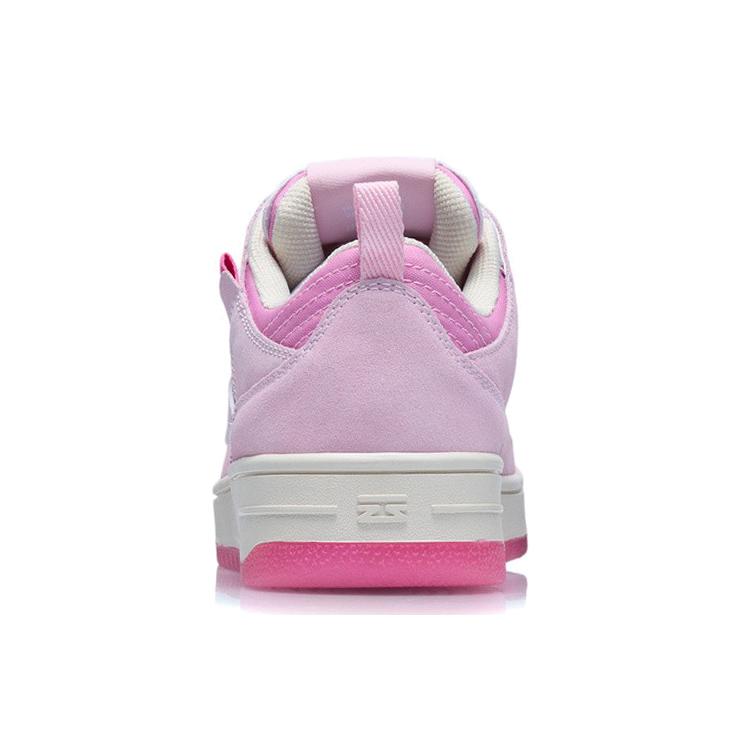 Li Ning Mystic Layer Pro Slip Resistant Abrasion Resistant Low Top Skateboard Shoes Women's Cherry Blossom Pink AGCR314-2