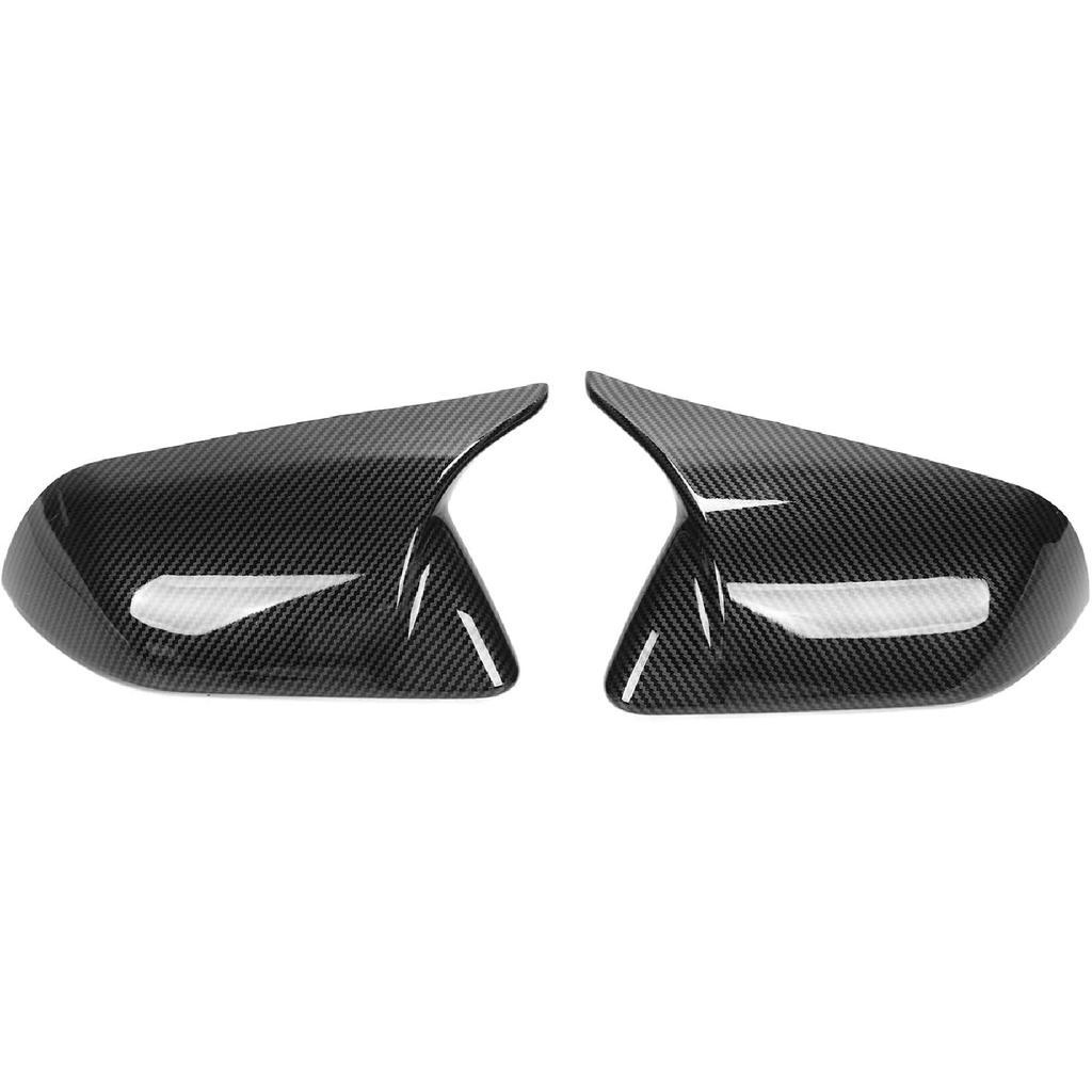 for Carbon Fiber Mirror Cover Car Exterior 2Pcs Door Mirror Cover Left Right Horn Replacement for 2015?2022 Carbon Fiber (Carbon Fiber)