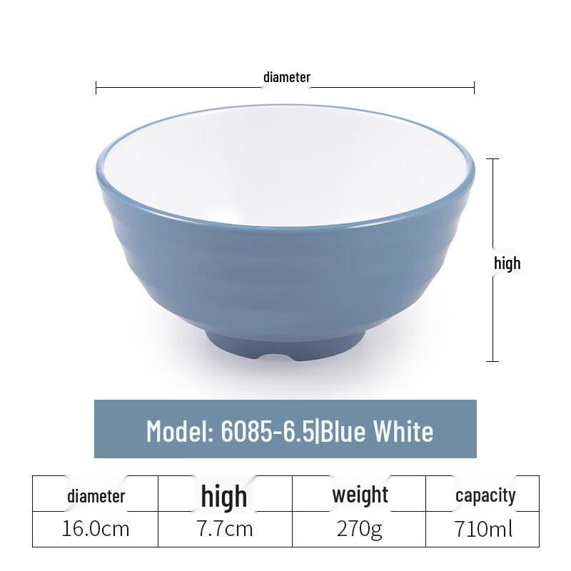 Меламиновые глубокие суповые миски в скандинавском стиле - 5 штук