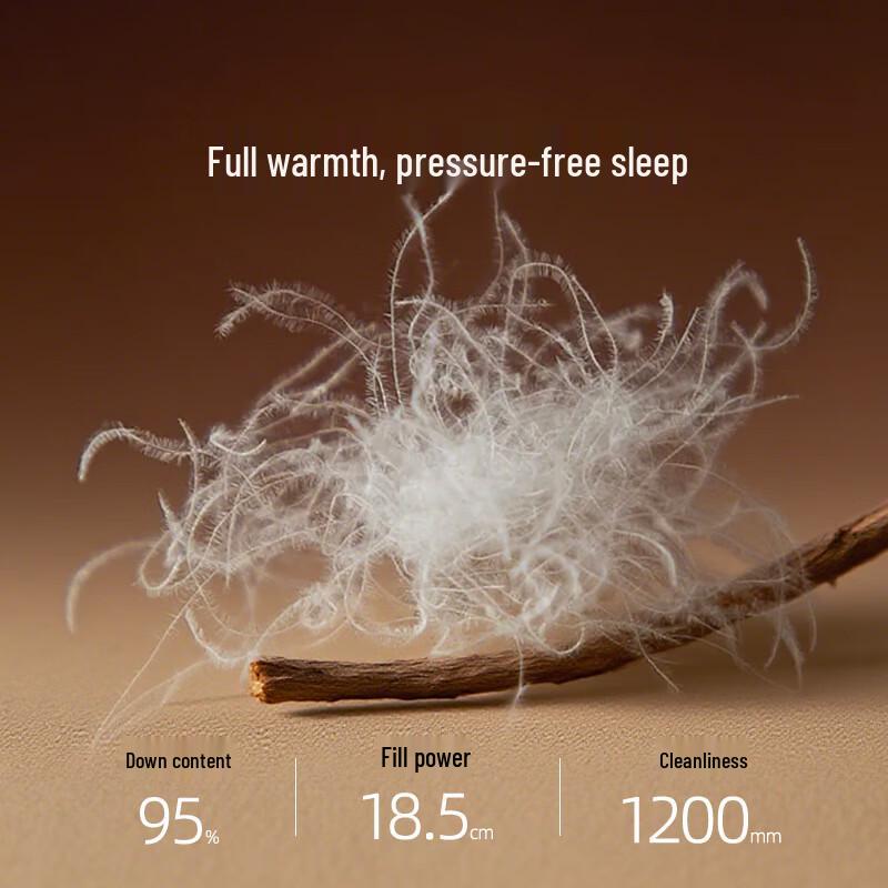 Luolai 95% Washed White Goose Down Comforter, 100TC Cotton