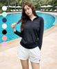 Helingbon Wonder Women'S Multi Active Rash Guard Zip-Up (9 Colors) / Rc903W (Type A)
