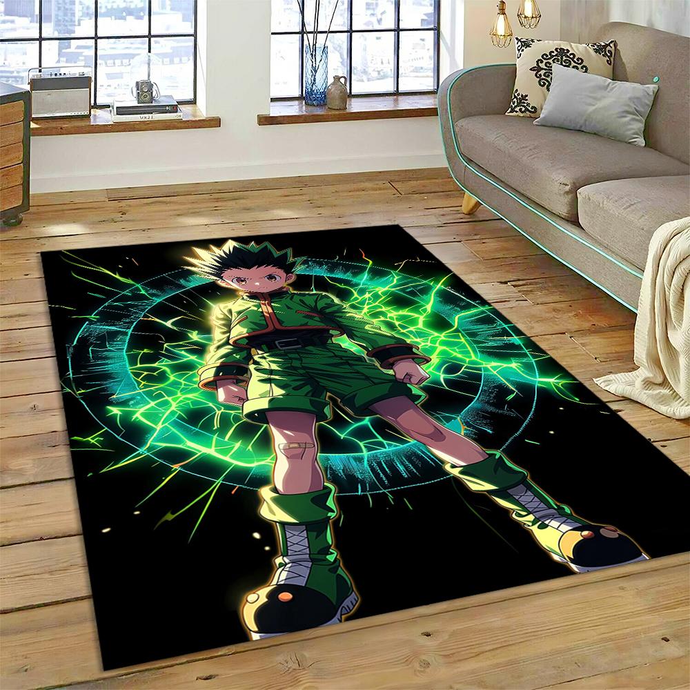 HXH Hunter X Hunter 3D Killua Zoldyck Cartoon Anime Carpet Rug for Living Room Bedroom Home Sofa Decoration,Non-slip Floor Mat